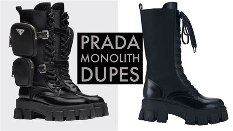 prada snow boots dupe|prada monolith boot dupe.